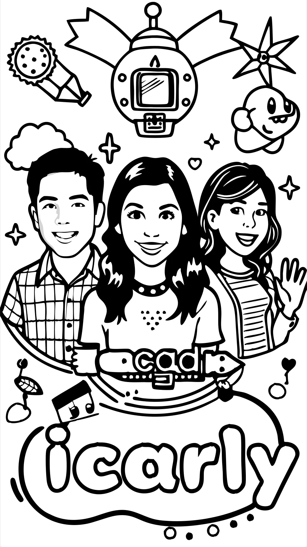 icarly coloring pages